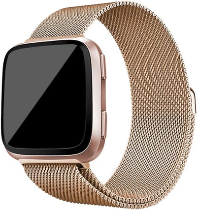 123Watches.nl Fitbit versa milanese band - rose goud - SM