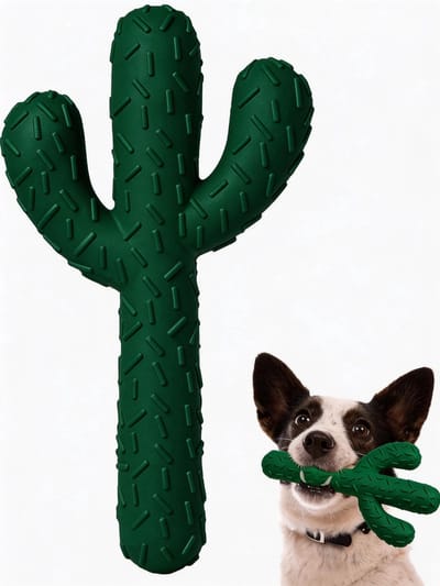 BOTC Honden speelgoed - Kauwspeelgoed voor Honden - Tandenreinigend speelgoed voor middelgrote tot grote honden - Cactus