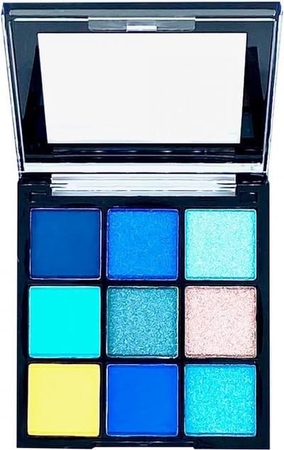 D'Donna - 24K Diamonds Bright & Matte Oogschaduw - 9 Tinten blauw/bruin/geel - 1 Palette met 13 gram inhoud