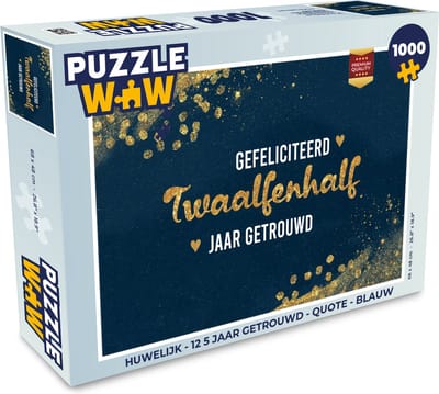 Puzzel Gefeliciteerd twaalfenhalf jaar getrouwd - Spreuken - Quotes - Goud - Jubileum - Legpuzzel - Puzzel 1000 stukjes volwassenen