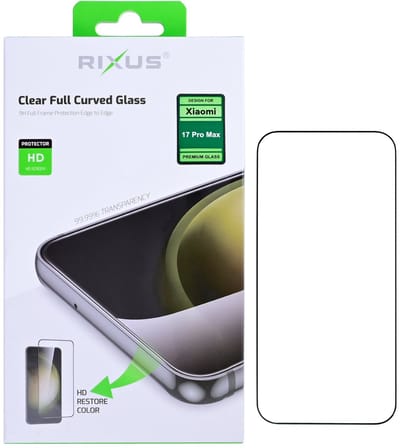 Rixus Clear HD Ultra Line Tempered Glass For Xiaomi 17 Pro Max