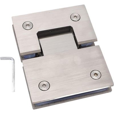 Charnière de porte de douche en verre sans cadre 180 degrés Capacité de charge 120 lb Charnière de porte de salle de bain robuste pour