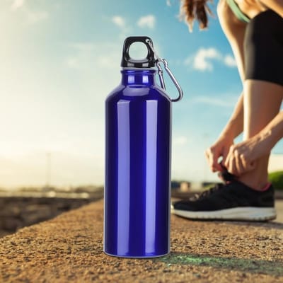 Bouteille d'eau de sport grande capacité pour salle de sport, fitness, cyclisme, randonnée, escalade, voyageBleu 500ml bleu