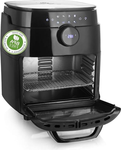 Heteluchtfriteuse XXL - Airfryer Multi-oven - Gezond Frituren - Inclusief Draai-spies - 13 Liter - Zwart
