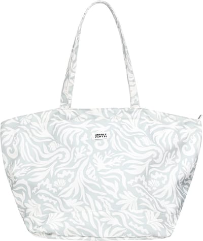 Brunotti - Tamra - Tas Aqua Grey - 100% Katoen - Strandtas met Rits - Shopper Dames met Rits - ONE SIZE