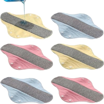 Herbruikbare Pads - Wasbare Maandverband - Dagelijkse Hygiëne - Lekvrije Bescherming - 6 stuks - Mix