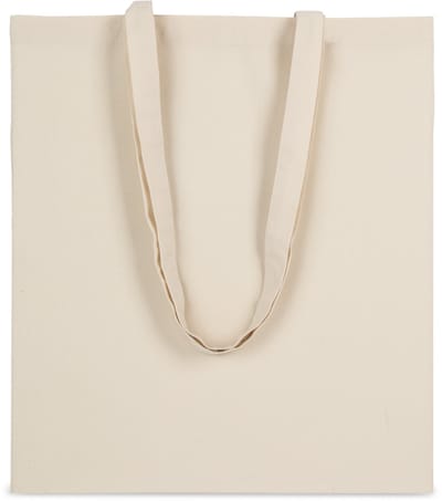 Kimood Totebag in gerecycleerde stof met katoenlook KI3207 - Natural - One size