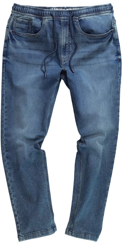 JP 1880 - Heren - Jeans FLEXNAMIC® denim instapband Straight-Fit - Denim blauw - Maat XL