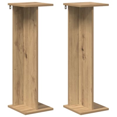 vidaXL - Plantenstand - 2 - st - Artisanaal - eiken - 25 - x - 25,5 - x - 80,5 - cm