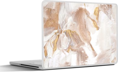 Laptop sticker - 13.3 inch - Verf - Goud - Chic - 31x22,5cm - Laptopstickers - Laptop skin - Cover