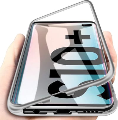 Hoesje voor Samsung Galaxy S10 PLUS - Geld Magnetische hoes 360 bescherming Metaal voor / achter glasbestendig