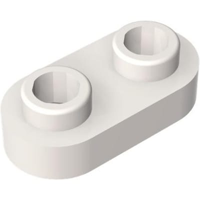 10 STUKS 35480 Rond 1 x 2 Inclusief Open Stud Korte Cirkel Inclusief 2 gaten Blok Mijn Eigen Creatie Passend Inclusief Baksteen DOE-HET-ZELF Speelgoed 10pcs wit