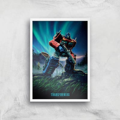 Transformers Optimus Prime A2 Giclee Art Print - A2 - White Frame