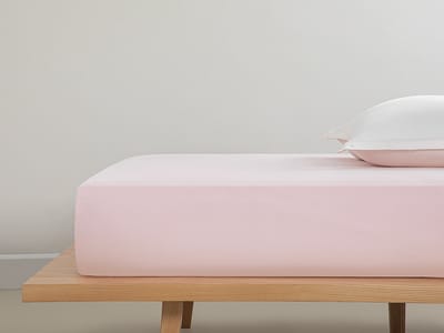 English Home hoeslaken - Tweepersoons - 100% Katoen - 160x200 cm - Licht roze