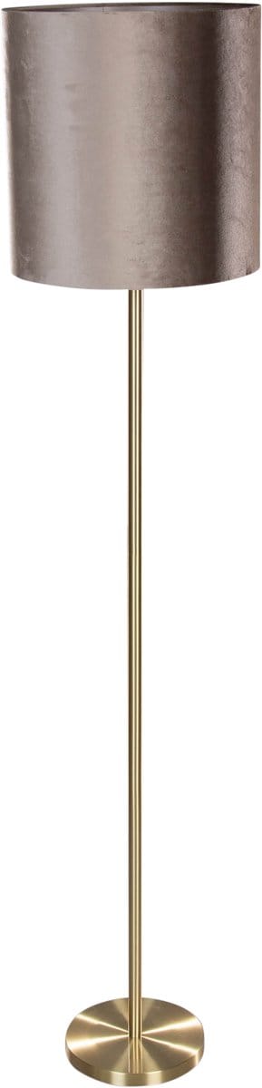 QAZQA simplo shade - Klassieke Vloerlamp | Staande Lamp met kap - 1 lichts - H 185 cm - Goud/messing - Woonkamer | Slaapkamer | Keuken