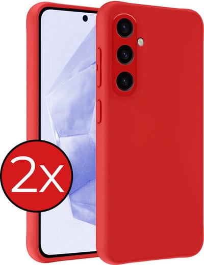 Hoesje - 2 Stuks - Geschikt voor Samsung Galaxy A36 - Sterk & Shockproof - Telefoonhoes - Back Cover - Case Siliconen - Telefoon Hoes - Rood