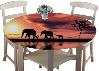 Ronde Tafelhoes - Beschermhoes Tafel - Tafel Beschermen - Elastische Rand - Diameter 180cm - Dusk