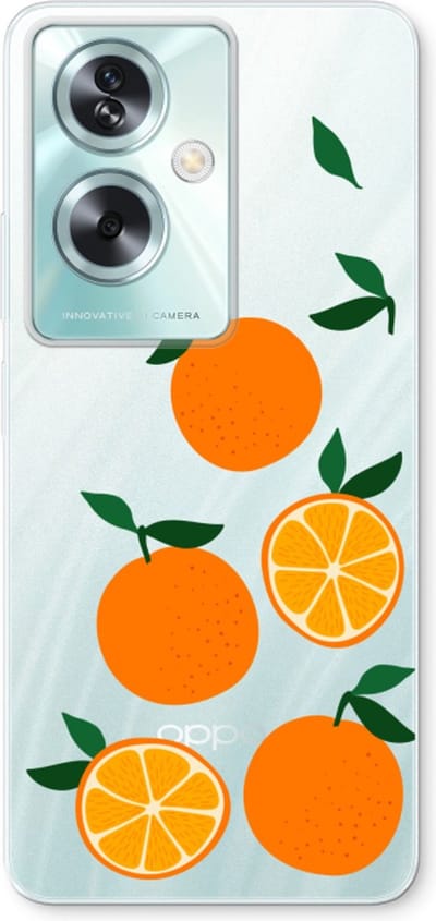 Case Company® - Hoesje geschikt voor Oppo A79 hoesje - Will you be my clementine - Soft Cover Telefoonhoesje - Bescherming aan alle Kanten en Schermrand