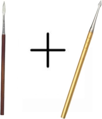 Belux Surgical Instruments - Bokkepootje - Enkelzijdig - (Goud 14 cm + Bruin 14.5 cm) - Manicure en Pedicure