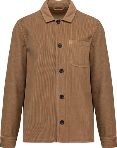 Native Spirit Ecologisch ribfluweel herenjasje NS603 - Washed Dark Camel - 3XL