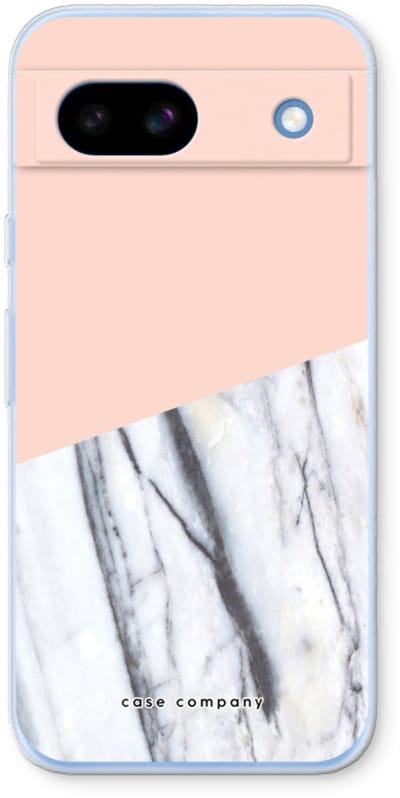 Case Company® - Hoesje geschikt voor Google Pixel 8a hoesje - A touch of peach - Soft Cover Telefoonhoesje - Bescherming aan alle Kanten en Schermrand