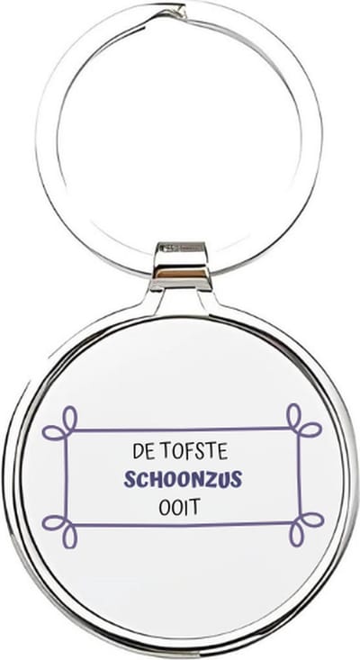 Akyol - ik heb de tofste schoonzus ooit Sleutelhanger - Zus - de leukste schoonzus - schoonzus sleutelhanger - zussen sleutelhanger - sleutelhanger zus - familie sleutelhanger - verjaardagscadeautje - zus cadeau - sister - zusje - 4 x 7,5 CM