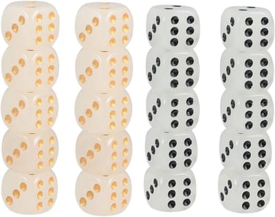 Mini Dobbelstenen - Creatieve Spelletjes - Spelletjes Avonden - Lichtgevend Ontwerp - 60 Stuks - Diverse Kleuren