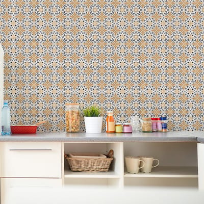 Zelfklevende tegelmuurstickers voor keuken en badkamer - 24 Gustavie Azulejo tegelstickers - 24 stickers 15x15cm
