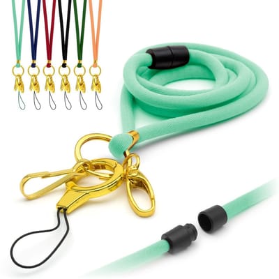 Dailygoody - Nylon koord Lanyard - Zacht en comfortabel - Veiligheid breakaway - Inclusief O-ring en clips - ID-badgehouder - Perfect voor werk en sch