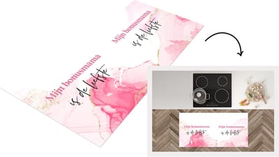 Keukenloper - Loper keuken - Liefste - Bonusmama - Mijn bonusmama is de liefste - Quote - 120x60 cm - Keukenloper vinyl
