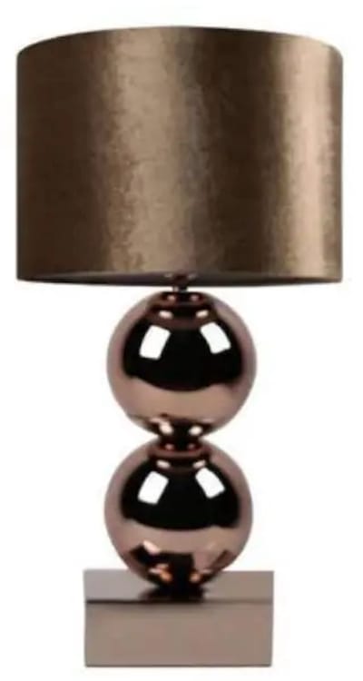 DiamantMeubelen Nachtkast lamp 2 Bol - Bronze