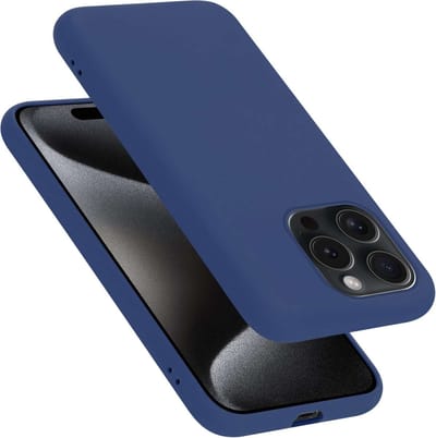 Cadorabo Hoesje geschikt voor Apple iPhone 15 PRO in LIQUID BLAUW - Beschermhoes gemaakt van flexibel TPU silicone Case Cover