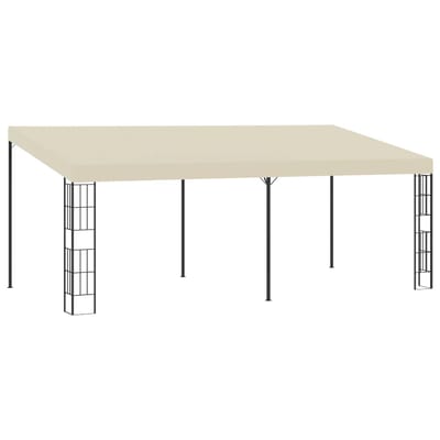 vidaXL Wandprieel 3x6 m stof crèmekleurig