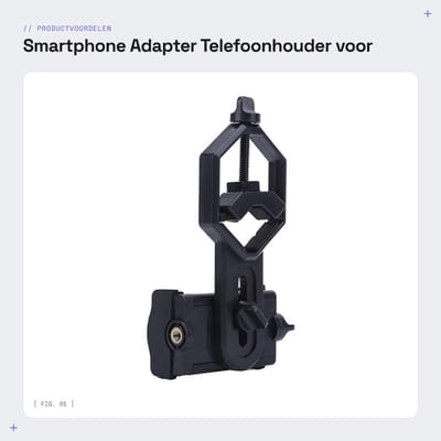Dailygoods - Smartphone Adapter - Telefoonhouder voor Telescopen - Universele Mobiele Telefoonhouder - Geschikt voor Verrekijkers - Handige en stevige...
