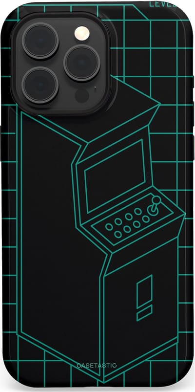 Casetastic Hoesje Geschikt voor Apple iPhone 15 Pro Max Magsafe - Stijlvolle Beschermende Duo-layer Case - Retro joystick