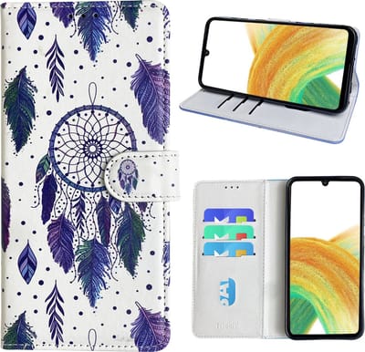 Hoesje geschikt voor Samsung Galaxy A33 (4G/5G) Bookcase met dromenvanger print