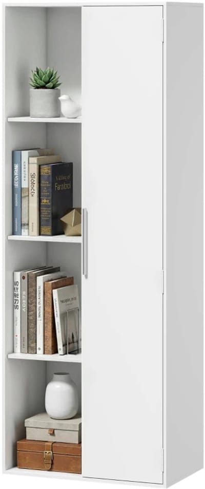 Archiefkast - Dossierkast - Roldeurkast - Kantoorkast - Opbergkasten met deuren - Archiefkast 60 x 35 x 160 cm - Wit