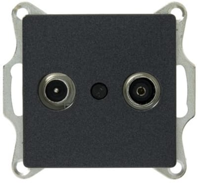 Siemens delta contactdoos coax universeel antraciet
