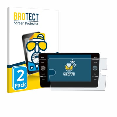 BROTECT - Screenprotector voor Volkswagen Golf 7 2019 Discover Media 8" - Folie Beschermfolie matte 2 Stuks