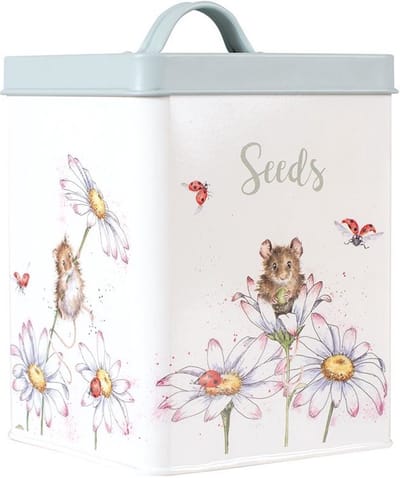 Wrendale Blik voor Zaden - Mouse Seed Tin - Voorraadblik - Voorraadbus
