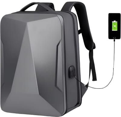 CarryQuest® - Rugzak Uitbreidbare Computertas - Zakenreis Bagagetas - 20-35L Capaciteit - Shell-Rugzak - Comfortabel Draagcomfort - Y2 Grijs