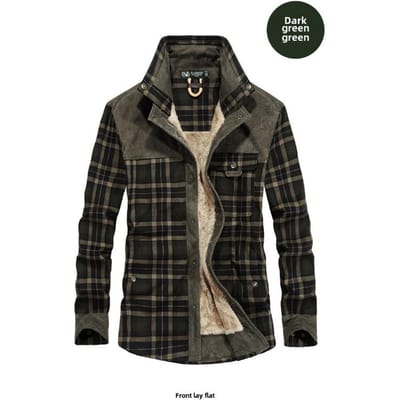 Heren Lange Mouwen Shirt Herfst en Winter Fleece Verdikt Thermisch Shirt Shirt XXXXL black