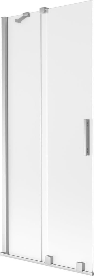 Mexen Velar badwand 2-delige schuifbare 80 x 150 cm, ijsglas, chroom - 896-080-000-31-01