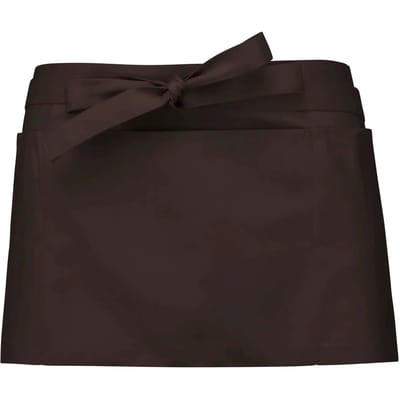 Kariban Polykatoen kort schort K896 - Chocolate - One size