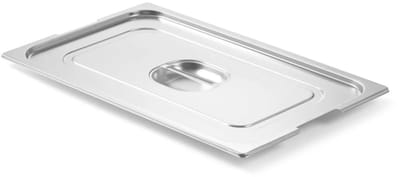HENDI gastronorm deksel - 18/10 roestvast staal - met handgreepuitsparing - 53x32,5 cm - zilver - voor GN 1/1 containers