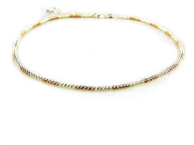 model Camela ketting in zilver en zilver roze verguld