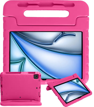Hoesje - Geschikt voor Apple iPad Air (2024/2025/2026) - 11 inch - Kinderhoes Shockproof Bumper - Kidsproof Case - Tablethoes - Kinder Hoes Cover - Roze