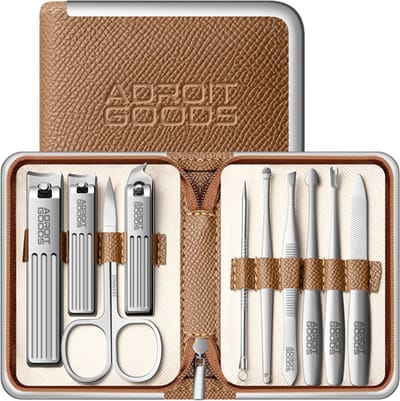 10-delige Nagelverzorgingsset – Professioneel Manicure & Pedicure - Manicure & Grooming Kit met luxe opbergetui