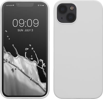 kwmobile telefoonhoesje geschikt voor Apple iPhone 13 - Hoesje met siliconen coating - Smartphone case in mat wit
