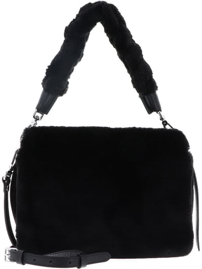 COCCINELLE handtas schoudertas Boheme Synthetic Fur Handbag Noir / Noir zwart
